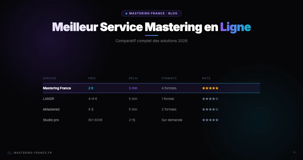 Comparison of the best online audio mastering services 2026