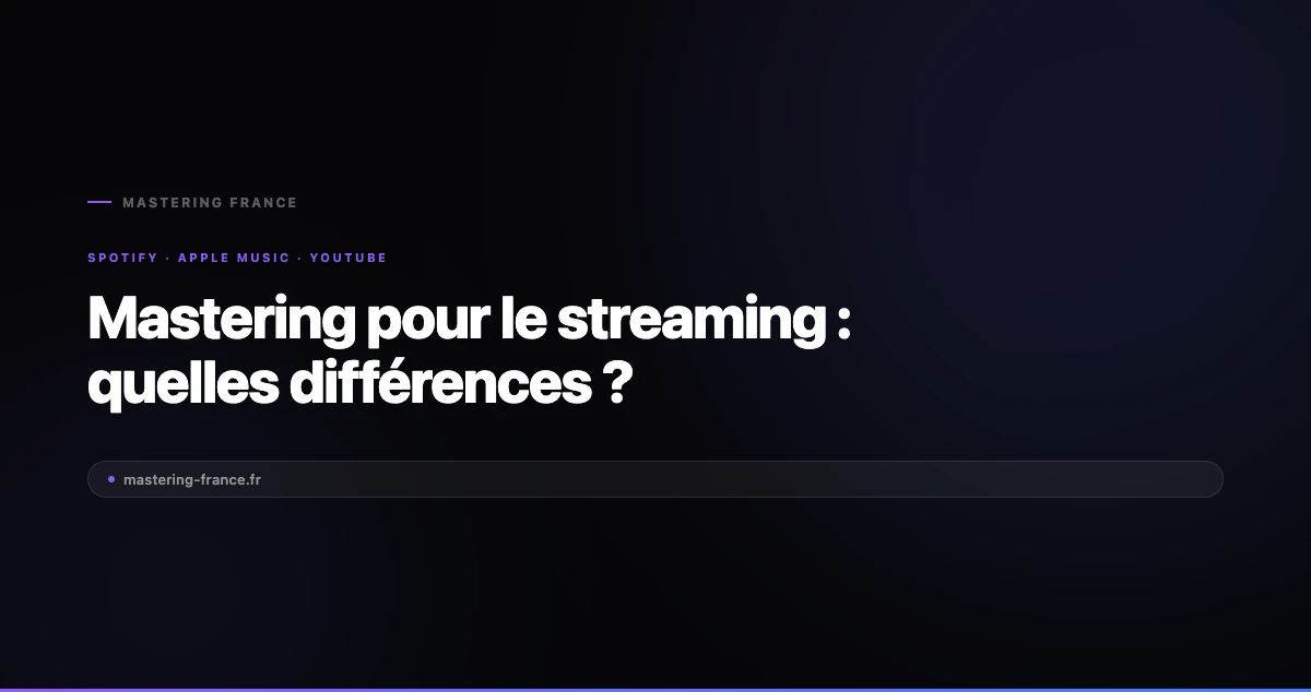 Mastering Spotify Apple Music YouTube — LUFS standards 2026