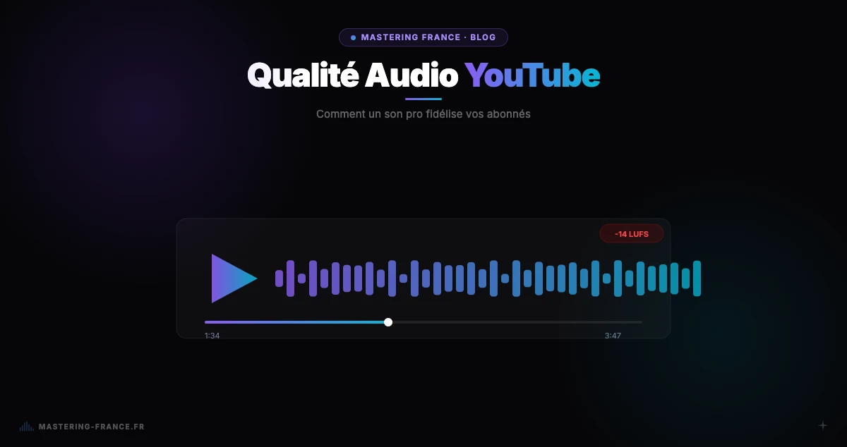 Professional audio mastering console — improving YouTube video sound quality — Mastering France